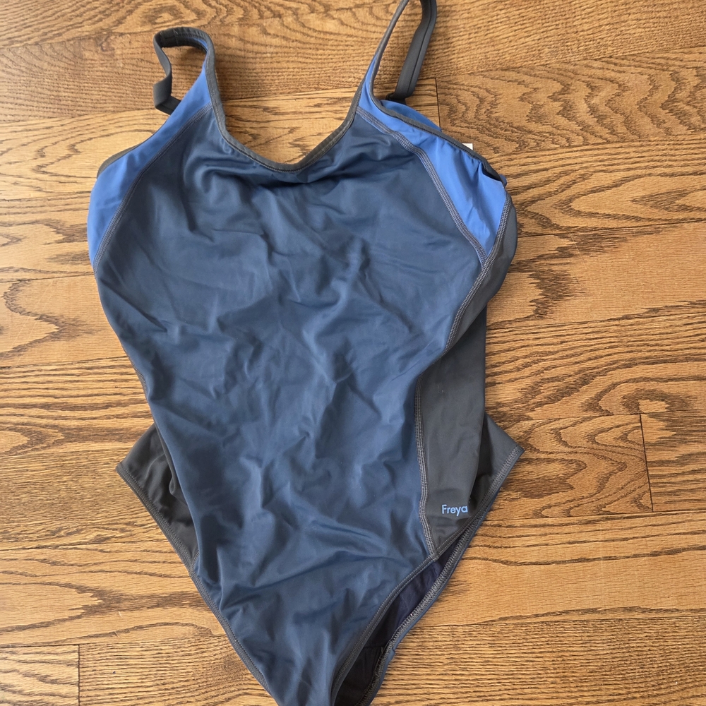 Freya Women's Blue and Gray One-Piece Swimsuit - 36H